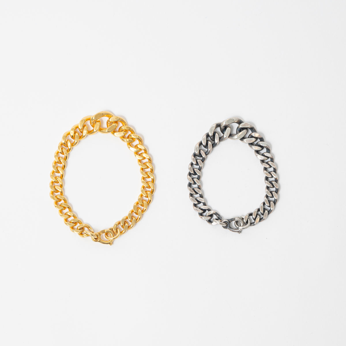 18k プレスレット 316L 細め レディース メンズ チェーンブレスレット 18k gp 18金