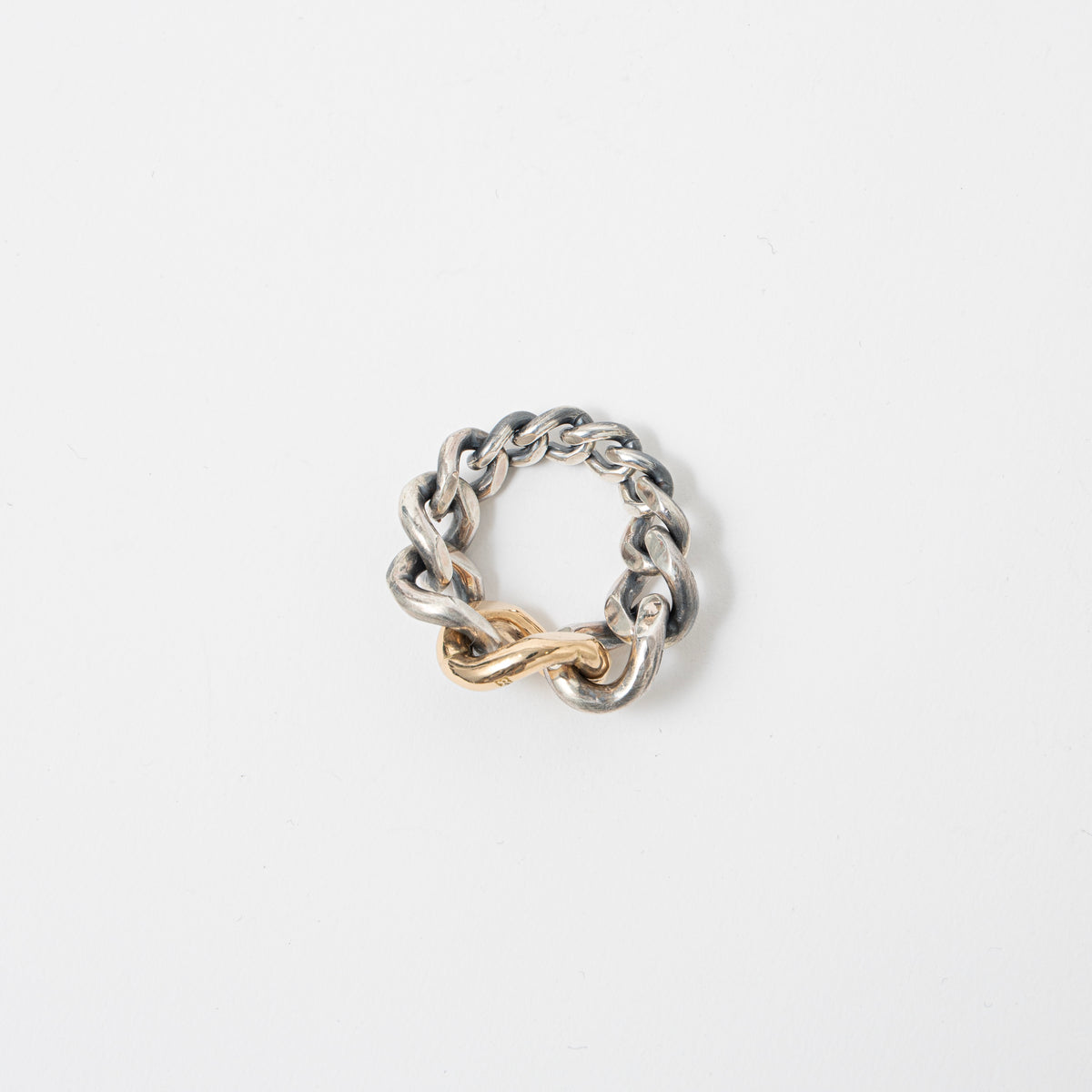 BIKER CHAIN RING SILVER ×18K GOLD COMBI – JOLLY ROGER