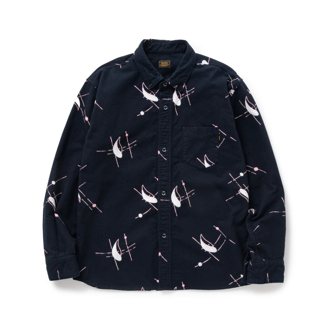 ATOMIC PRINT FLANNEL B.D SHIRT