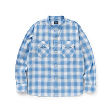 将图片加载到图库查看器，STAND COLLAR BOARD CHECK SHIRT
