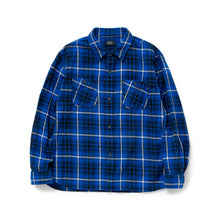 画像をギャラリービューアに読み込む, COTTON FLANNEL BLUE CHECK SHIRT
