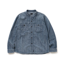 将图片加载到图库查看器，STAND COLLAR DENIM SHIRT

