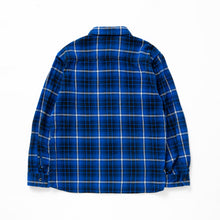 画像をギャラリービューアに読み込む, COTTON FLANNEL BLUE CHECK SHIRT
