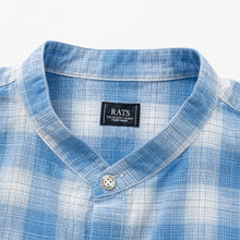 将图片加载到图库查看器，STAND COLLAR BOARD CHECK SHIRT
