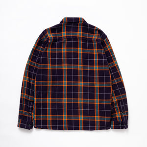 COTTON FLANNEL NAVY CHECK SHIRT