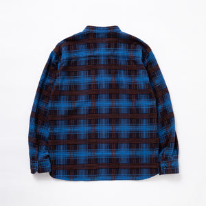 STAND COLLAR C/R FLANNEL CHECK SHIRT