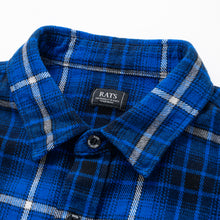 画像をギャラリービューアに読み込む, COTTON FLANNEL BLUE CHECK SHIRT
