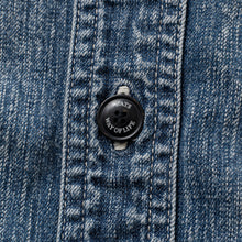 将图片加载到图库查看器，STAND COLLAR DENIM SHIRT
