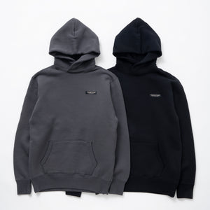 FLEECE CROSS NECK HOODIE