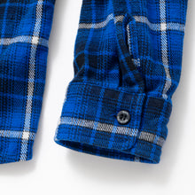 画像をギャラリービューアに読み込む, COTTON FLANNEL BLUE CHECK SHIRT
