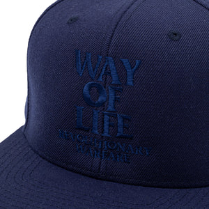 EMBROIDERY CAP "WAY OF LIFE" NAVY x NAVY