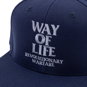 EMBROIDERY CAP "WAY OF LIFE" NAVY x SILVER GRAY