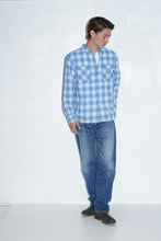 将图片加载到图库查看器，STAND COLLAR BOARD CHECK SHIRT
