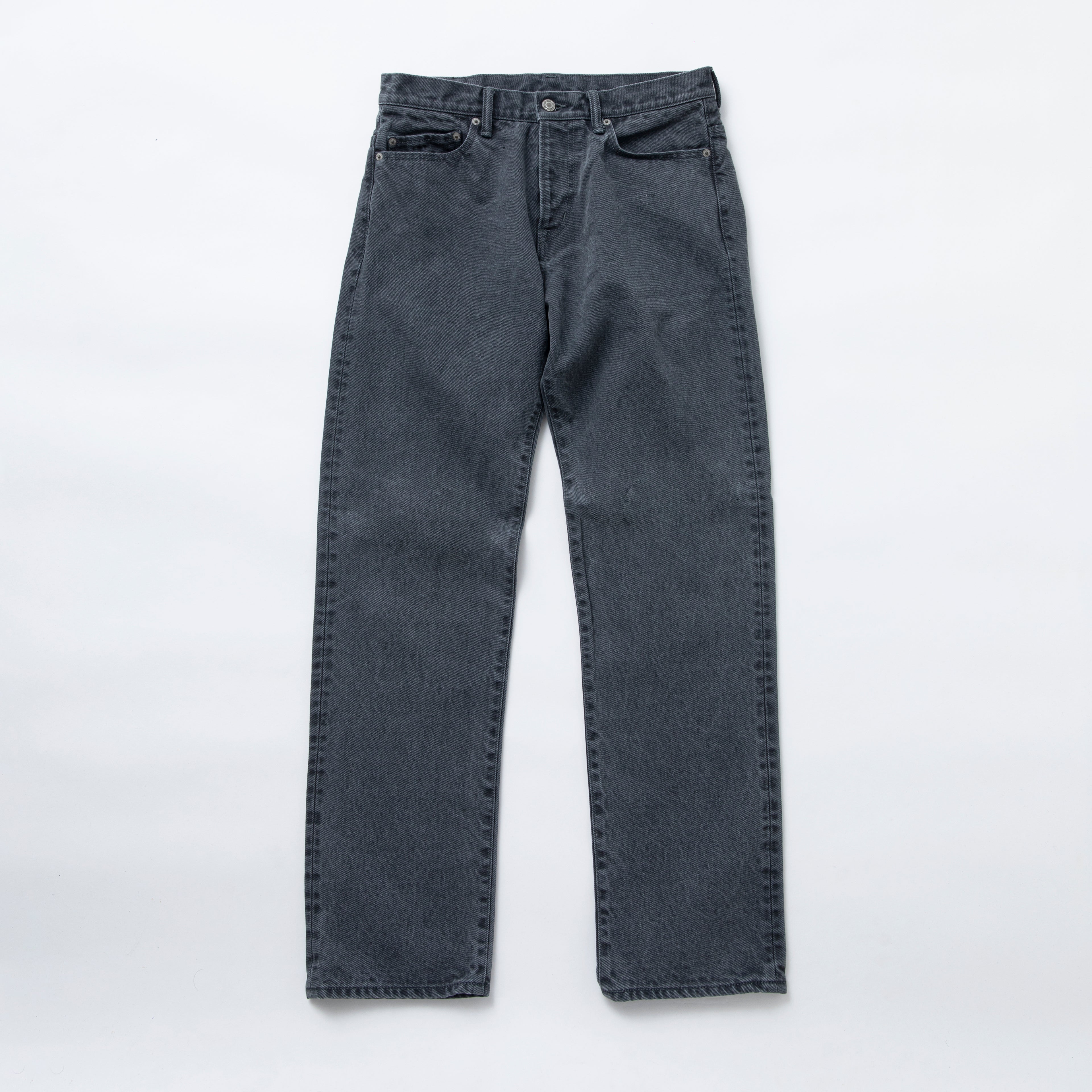 GRAY DENIM PANTS STRAIGHT SILHOUETTE – JOLLY ROGER GRAY DENIM PANTS STRAIGHT SILHOUETTE – JOLLY ROGER