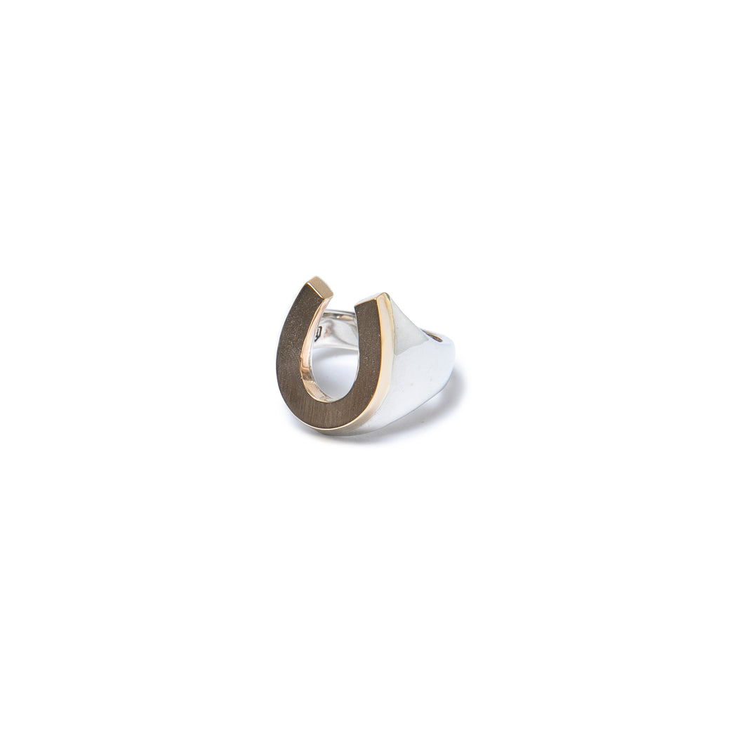 HORSE SHOE RING COMBI 18K GOLD×SILVER
