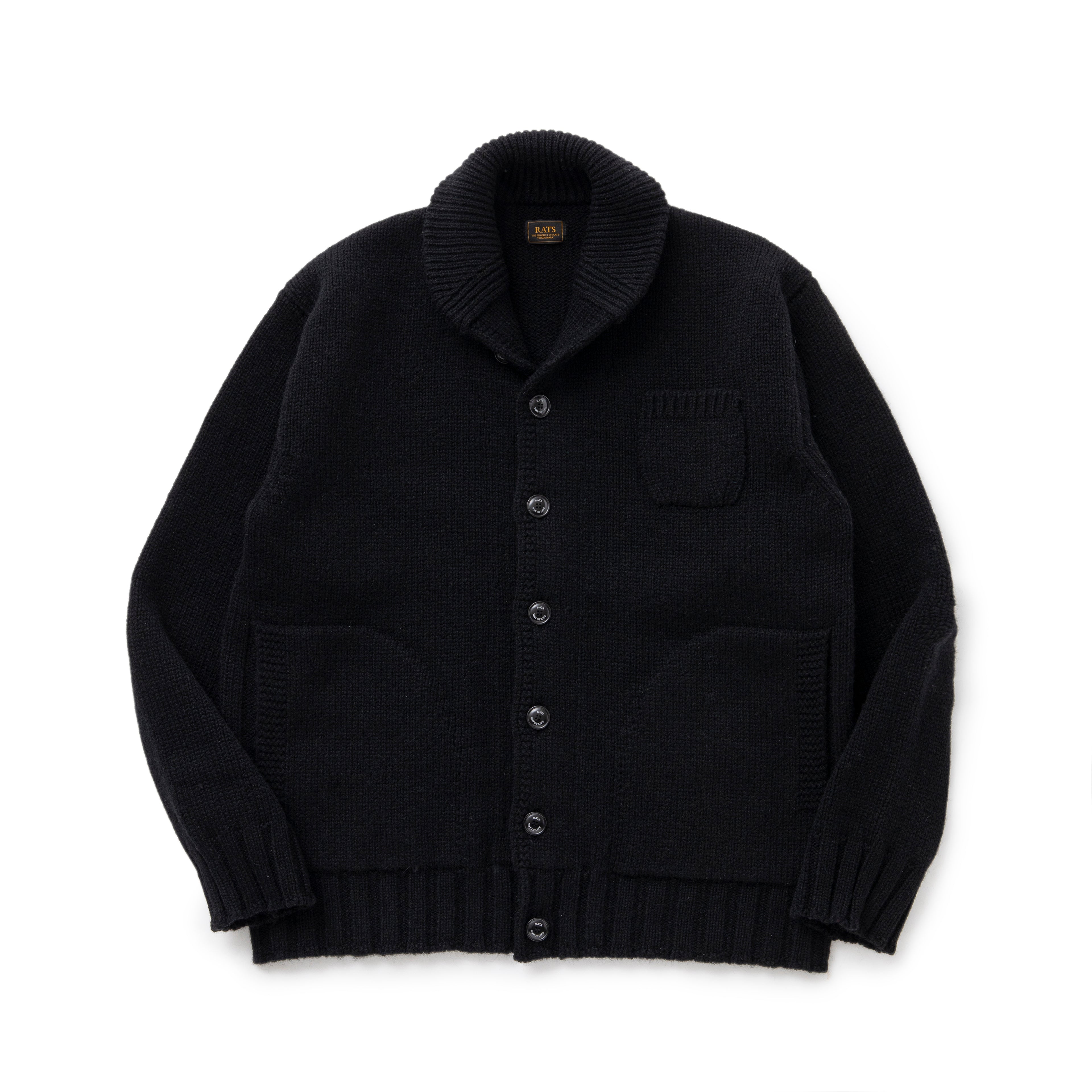 SHAWL COLLAR KNIT CARDIGAN – JOLLY ROGER